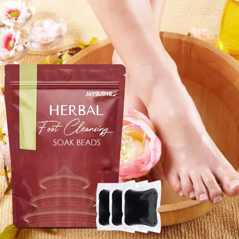 

Herbal Foot Cleansing Soak Bead Lymphatic Drainage Ginger Slimming Foot Bath Bag Botanical Cleansing Beads For Men Women 10pcs