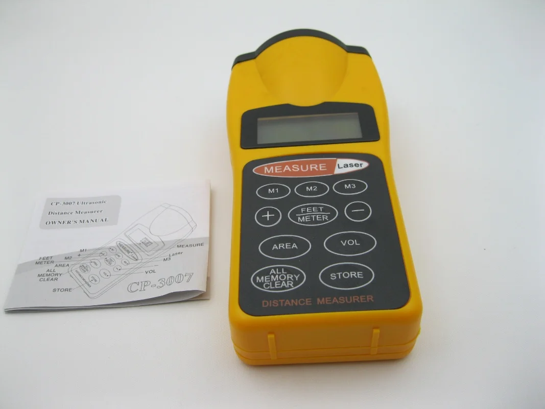 

CP-3007 Handheld Laser Distance Meter with Infrared, Ultrasonic, and Laser Indicators - Indoor/Outdoor Measurement Tool