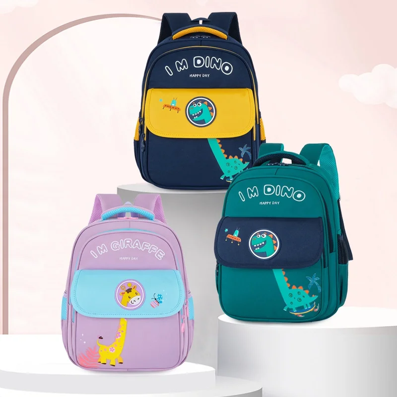 Girls Boys Cute Cartoon Dinosaur Giraffe Kindergarten Schoolbags New High-capacity Primary Children Fashion Students Backpacks