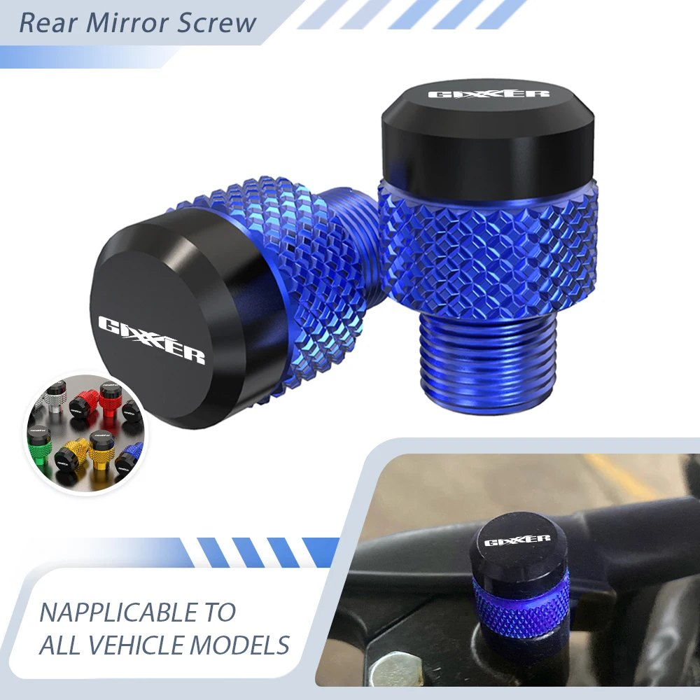 

For Suzuki Gixxer 150 SF 150SF SF 250 SF250 ABS GP Motorcycle Accessories M10*1.25 CNC Aluminum Mirror Hole Plugs Screws Bolts