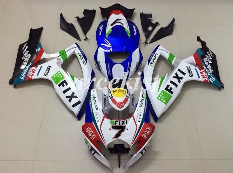 

Injection New ABS Whole Fairings Kit Fit For SUZUKI GSXR600 GSXR750 06 07 R600 R750 K6 GSXR 600 750 2006 2007 Custom FIXI 7