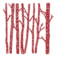 2022 diy red robins silver birch forest metal cutting dies set various card series scrapbook paper craft knife blade punch molds