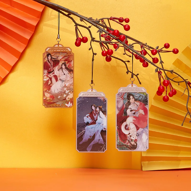 

Original New Anime Tian Guan Ci Fu TGCF Comics Hua Cheng Xie Lian Acrylic Quicksand Pendant Keychain Cosplay Gifts