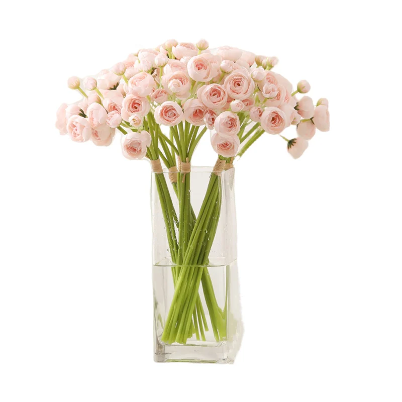 

3 Bunches High Quality Bridal Wedding Artificial Bouquet of Flowers Home Accessories Bedroom Vase Party Decoration Salon Decor