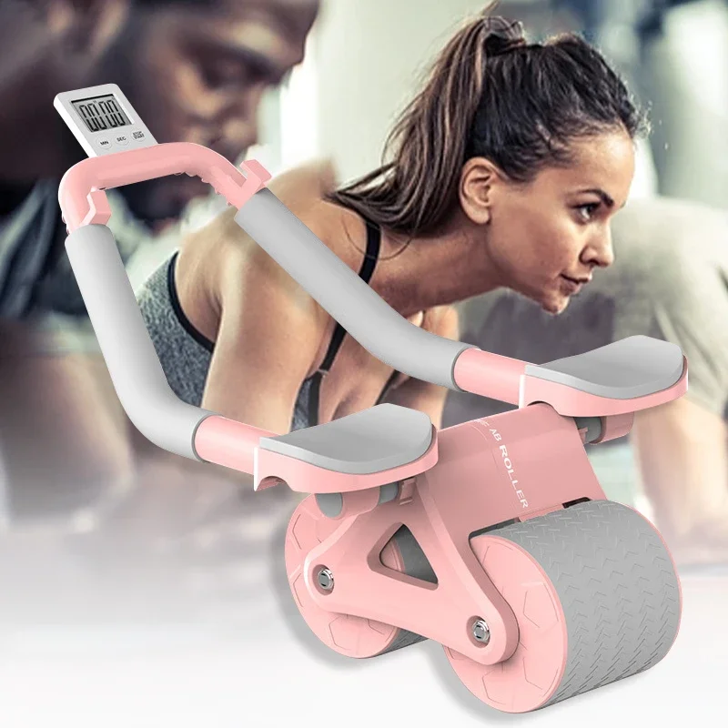 

Automatic Rebound Exercise Equipment Ab Workout Abdominal Wheel Roller& Core Strength Training With Elbow Support