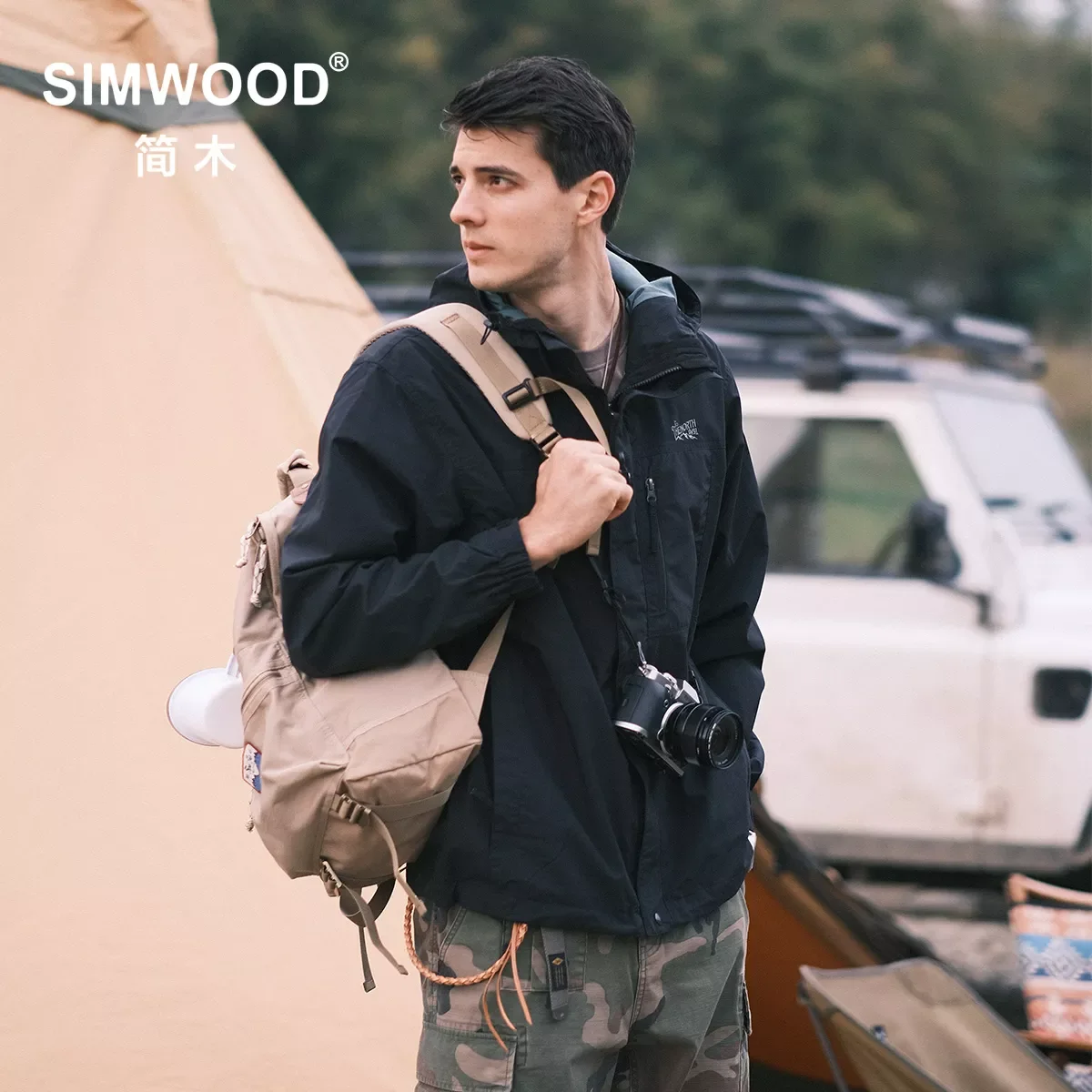 

NEW IN SIMWOOD 2022 Autumn New Unisex Women Men Outdoor Waterproof Hooded Military Tactical Jackets Hiking Windbreaker Coats