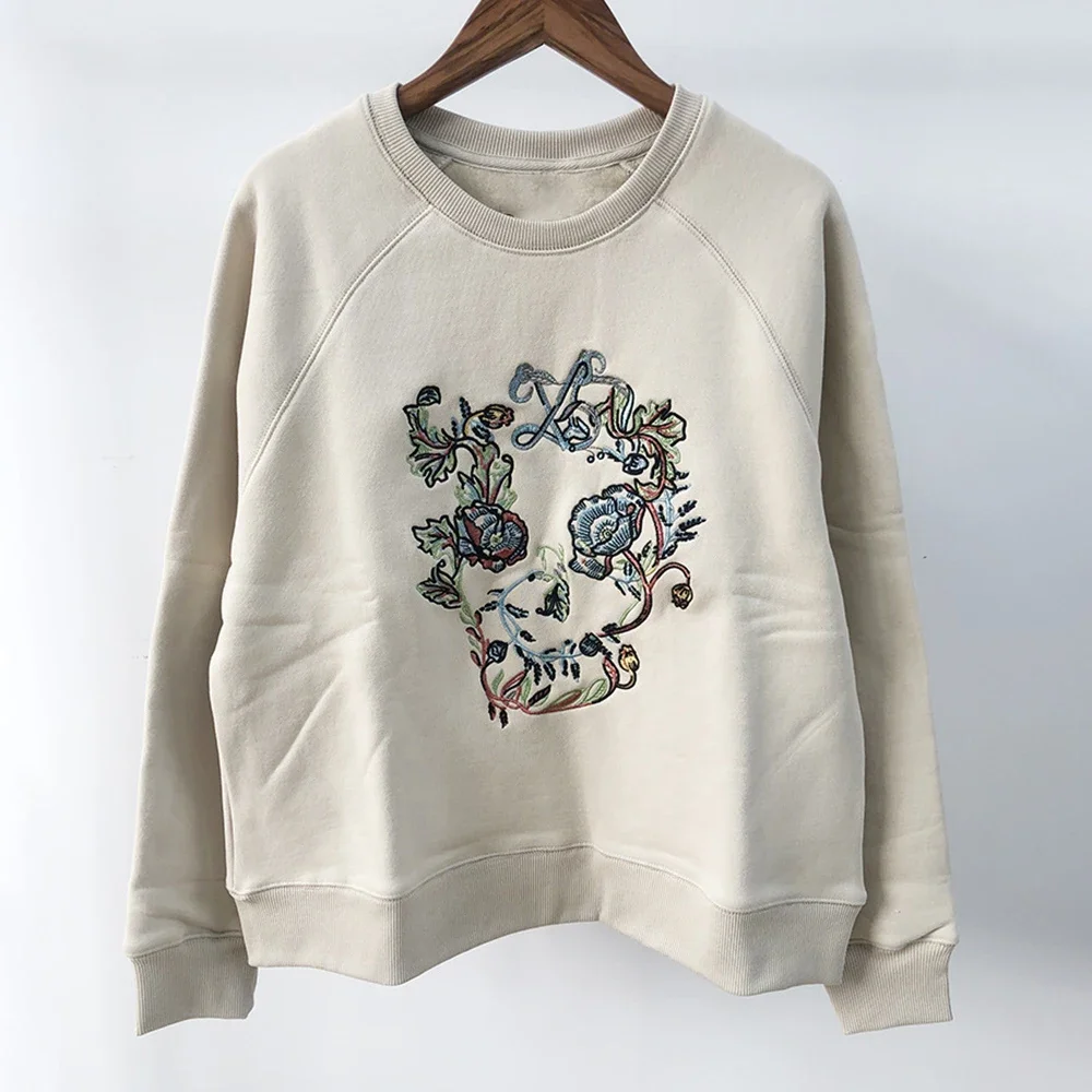 

Женский хлопковый свитшот с длинным рукавом и круглым вырезом