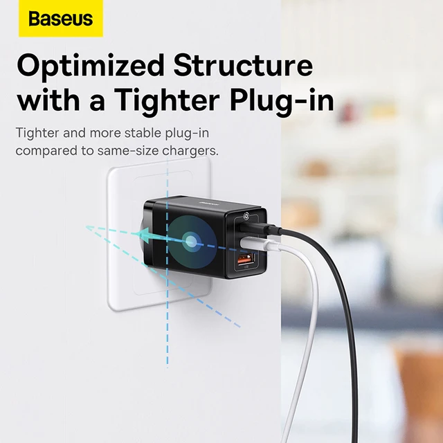 Baseus GaN 65W USB C Charger Quick Charge 4.0 3.0 QC4.0 QC PD3.0 PD USB-C Type C Fast USB Charger For iPhone 14 13 Pro MacBook 6