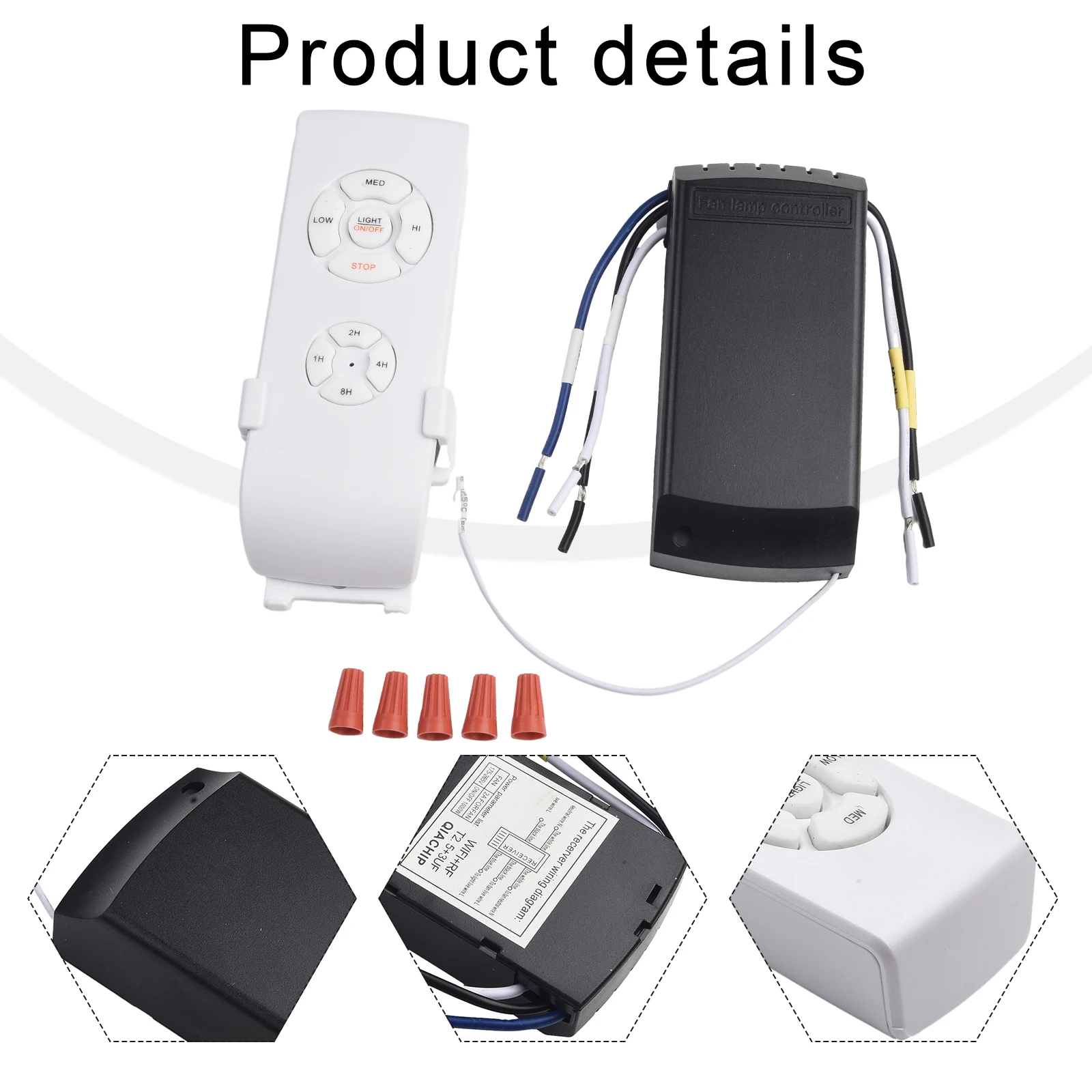 

Brand New Fan Remote Control With Receiver Buzzer Ceiling Fan Control Fan Intelligent Kit Remote Universal Voice