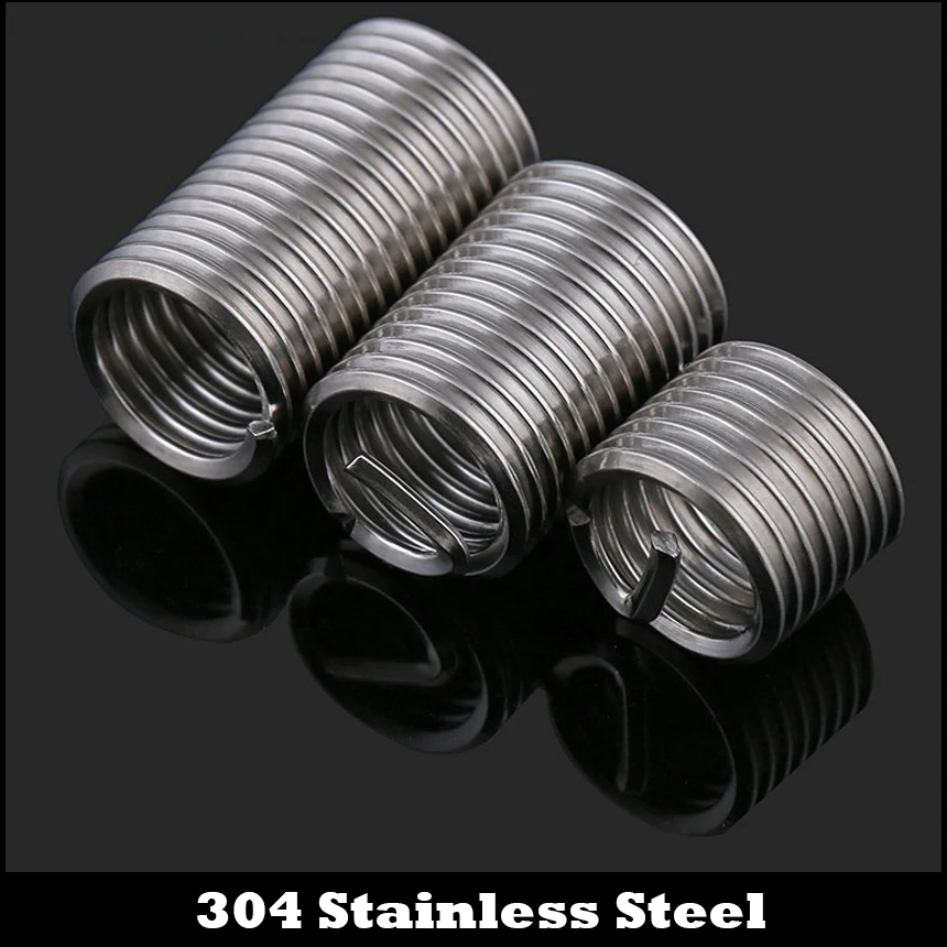 

5Pcs M16 M16*2*1.5D M16x2x1.5D (ID*Pitch*XD) 304 Stainless Steel 304ss Repair Screw Bushing Sleeve Coil Wire Thread Insert