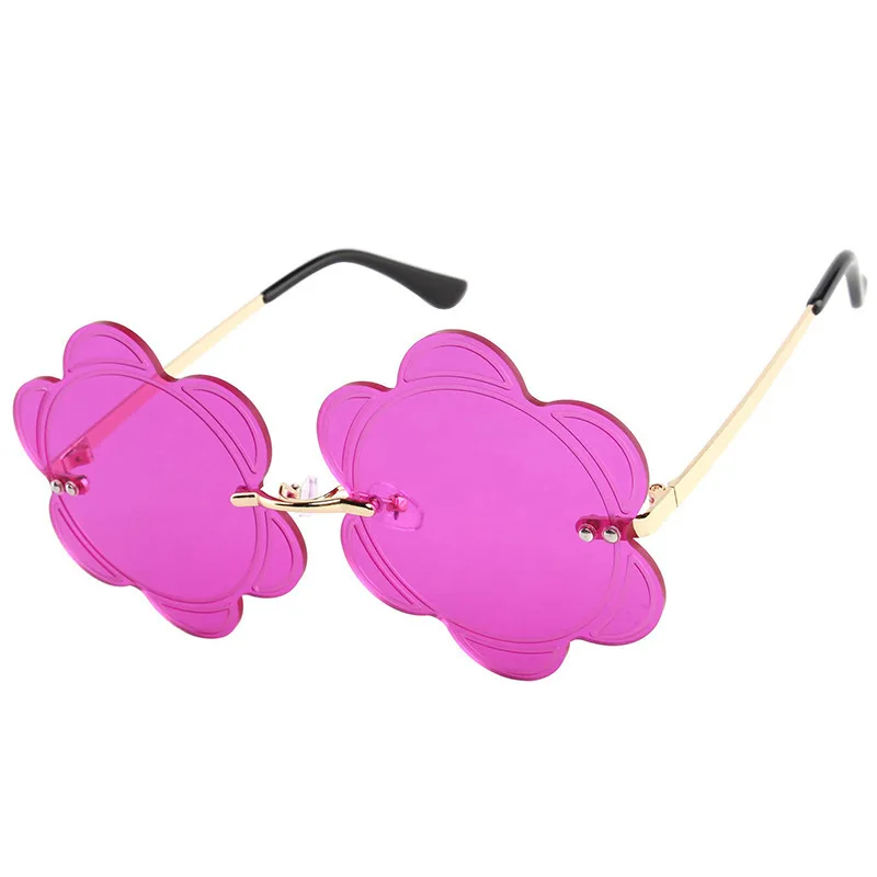 

Round Flower Sunglasses 2023New Fashion Party Decorative Glasses for Women Outdoor Sun Protection Eyewear UV400 Gafas