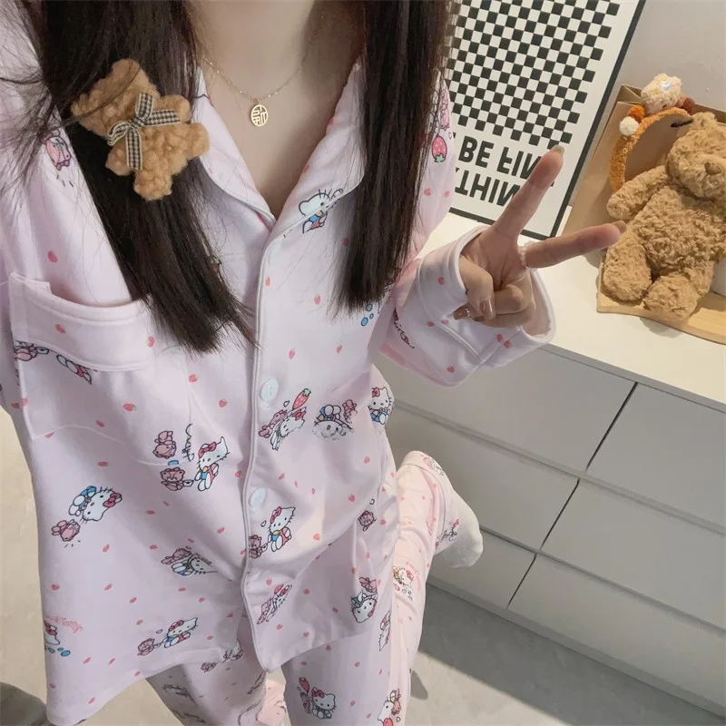 Пижама Sle женская утепленная корейский Кардиган с длинным рукавом штаны домашняя