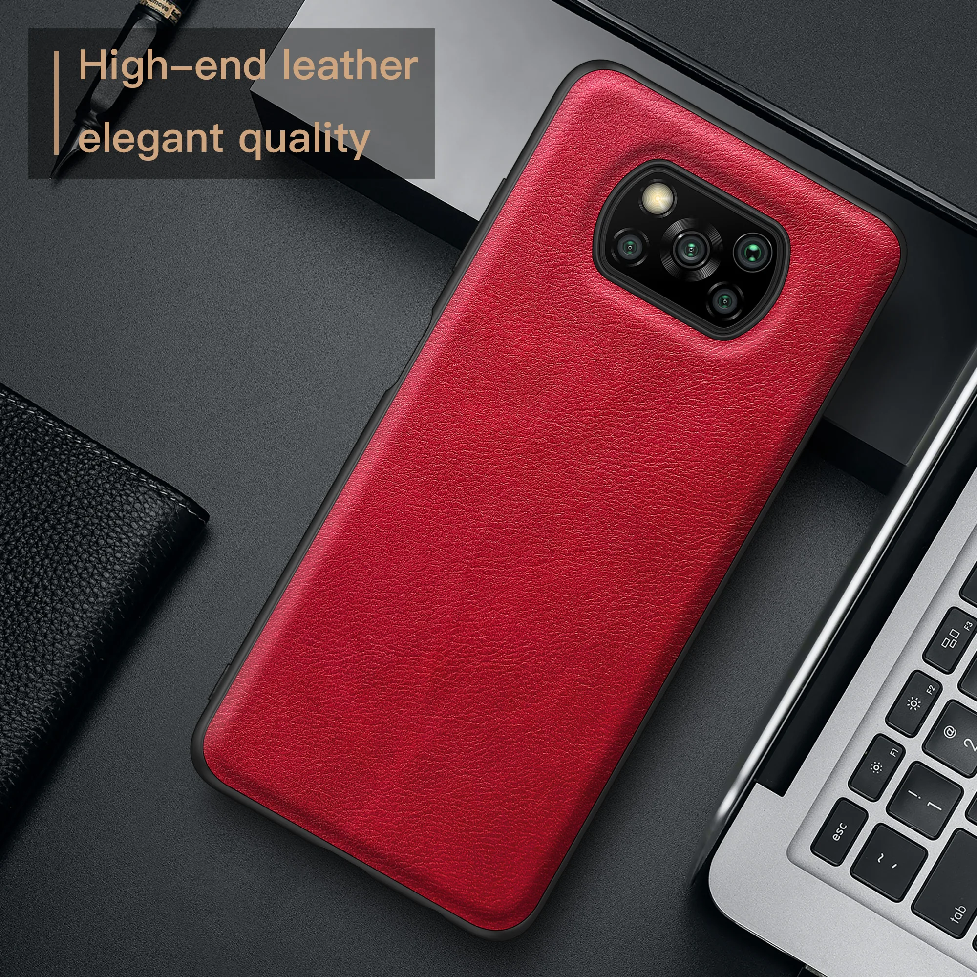 

Xiao Mi Poco X3 Nfc Case Luxury Vintage Leather Skin With Phone Cover For