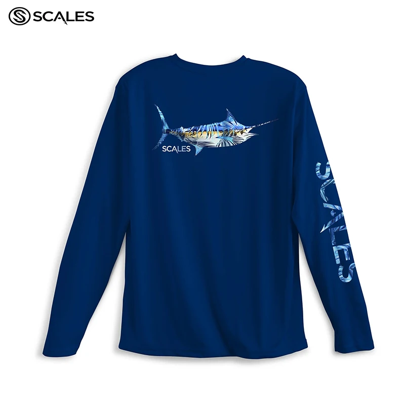 SCALES  Fishing Shirts USA Upf 50 Uv  Fishing Clothes Men Long Sleeve Sweatshirts Summer Sports Breathable Tops Camisa Pesca