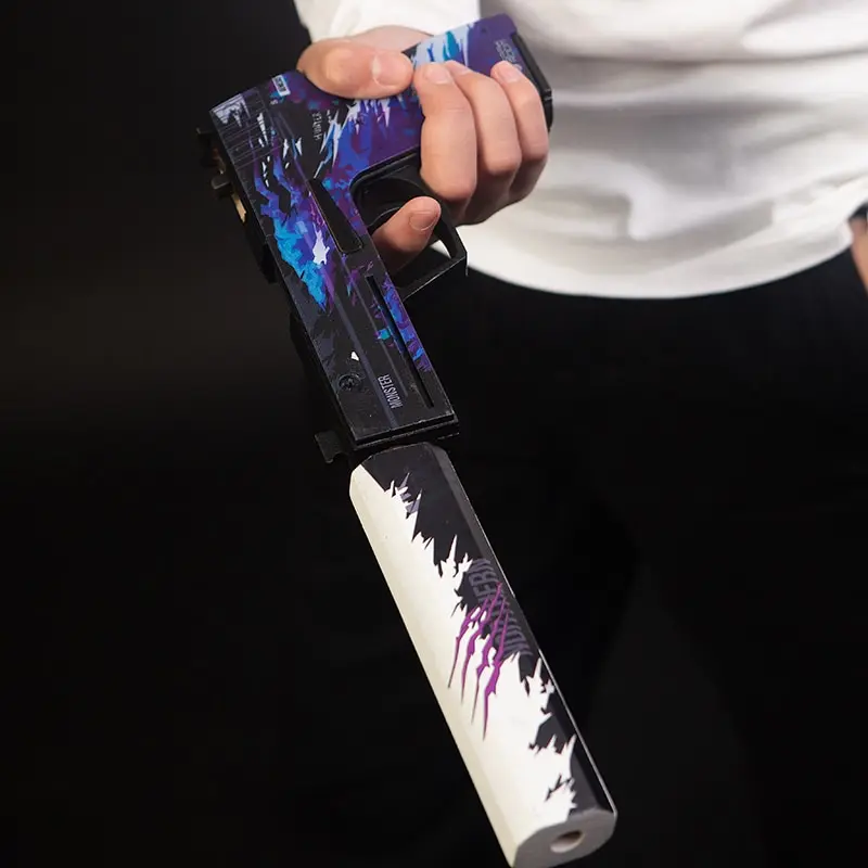 Игрушечное оружие Geekroom деревянный детский пистолет резинкострел Usp с глушителем