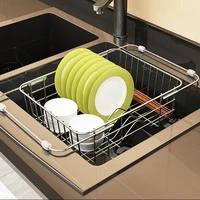 stainless steel kitchen sink bowl basket hidden sponge soap sinks portable outdoor drainer kichen items home accessories