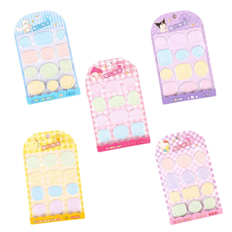 

Sanrios Kuromi Cinnamoroll My Melody Pompom Purins Hellokittys Anime Kawaii Wax Sticker Sticker Hand Account Sticker Sticker