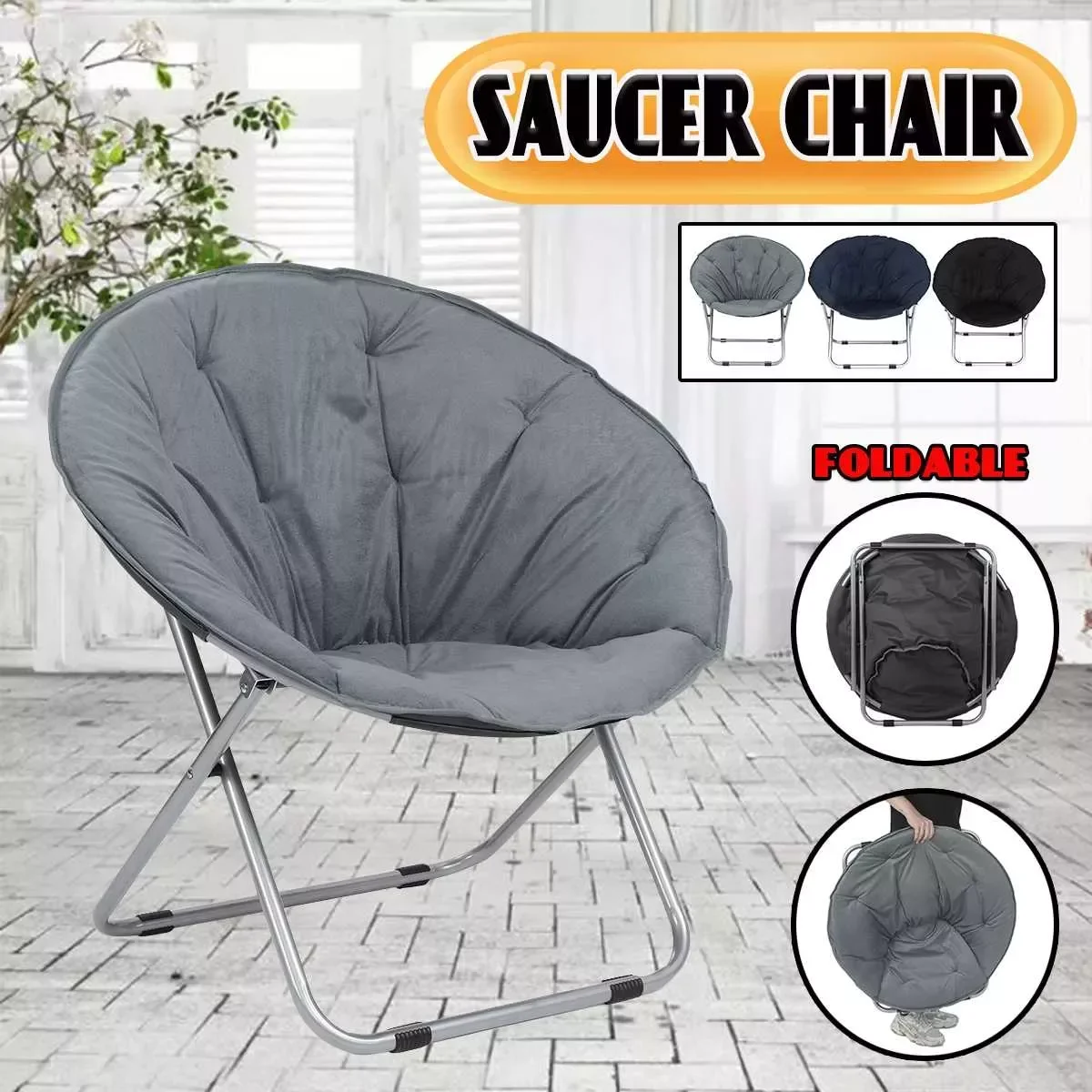 

Folding Lounger Home Balcony Living Room Folding Chair Leisure Balcony Lazy Sofa Saucer Chair Loungers Modern Backrest