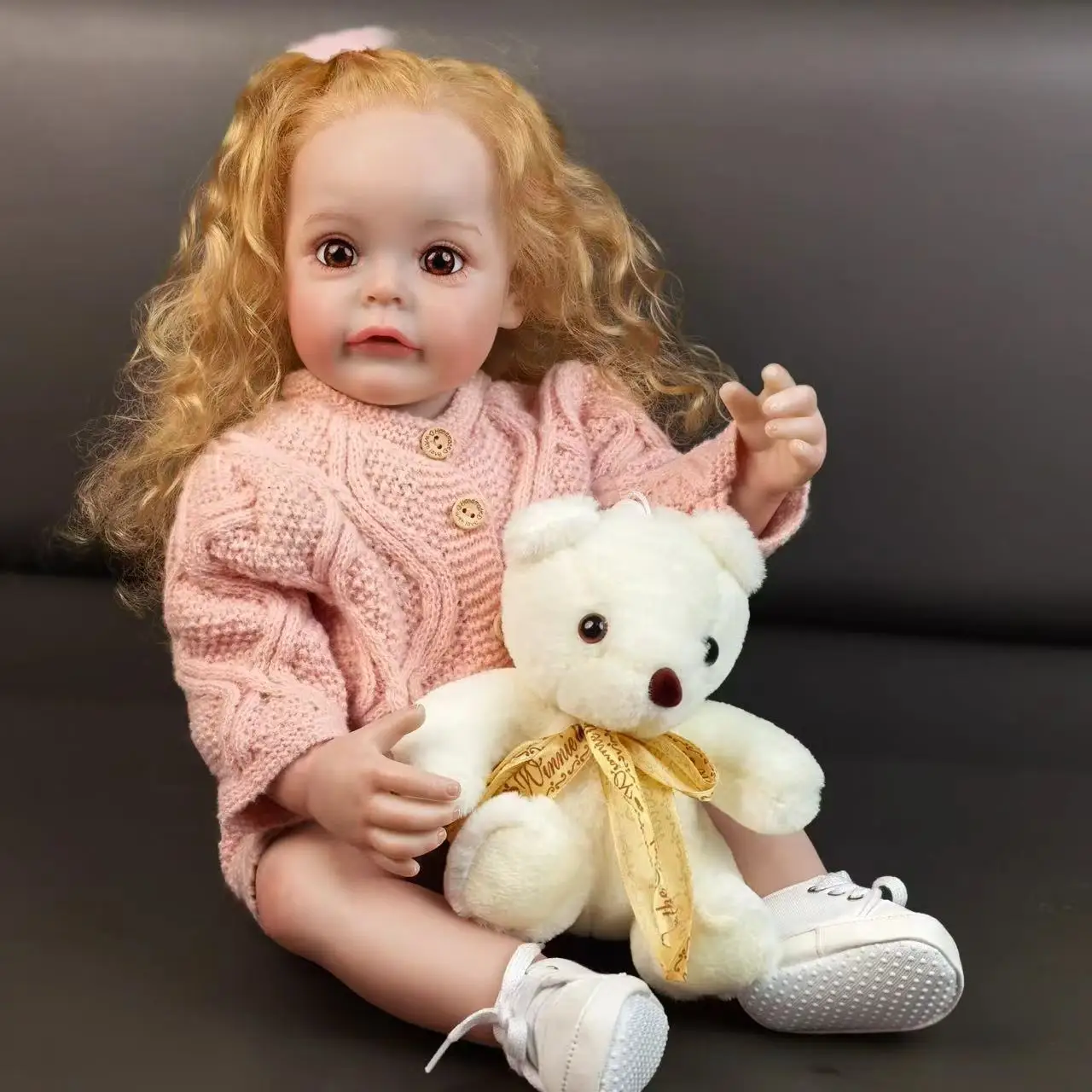 55 см полностью силиконовая кукла Reborn Baby с золотистыми волосами этнические куклы