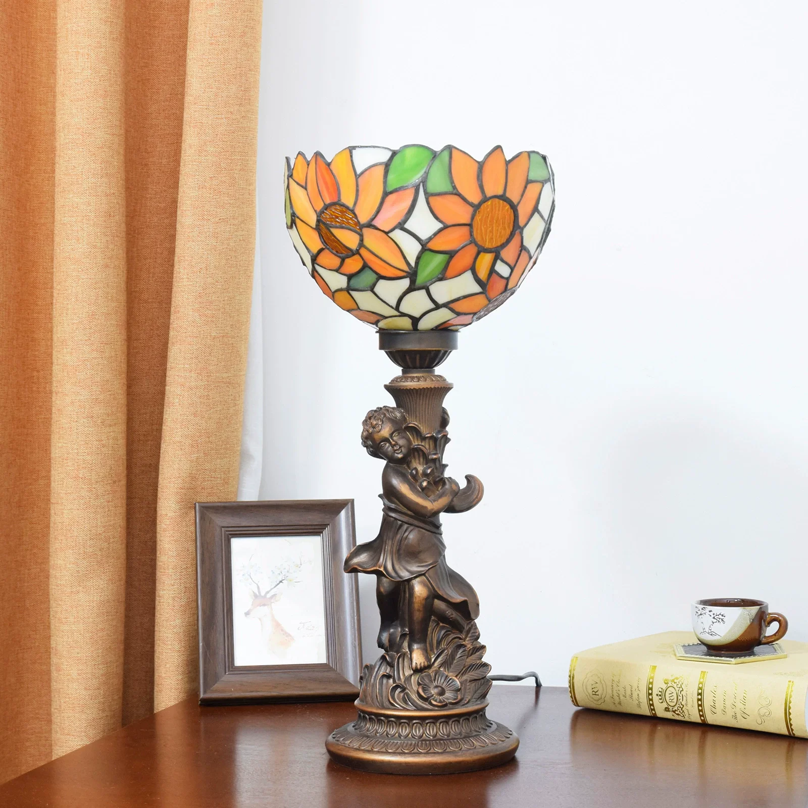 Настольная лампа SHIYAN Винтажный сад