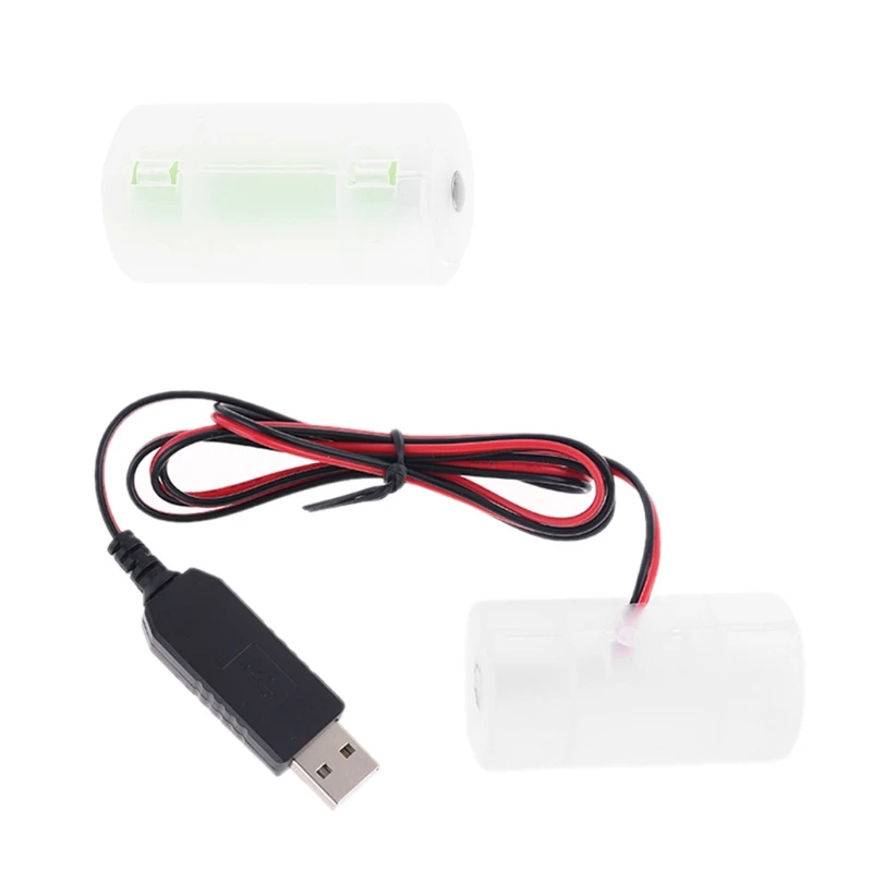 

LR20 D Battery Eliminator USB Power Supply Replace 1 to 4pcs D Cell Battery