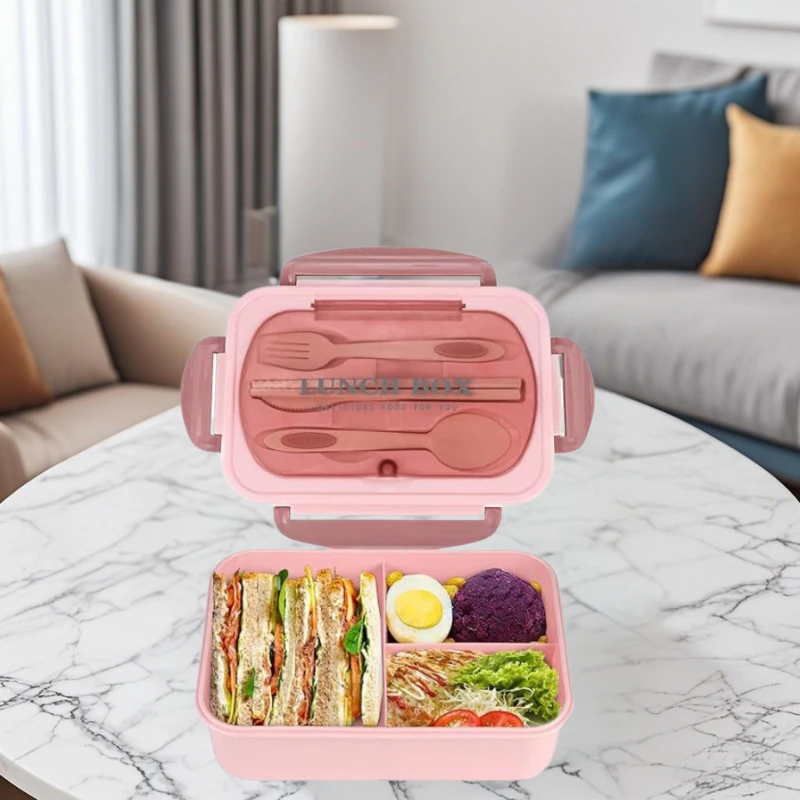 

Пластиковый ланч-бокс для взрослых с 3 отделениями