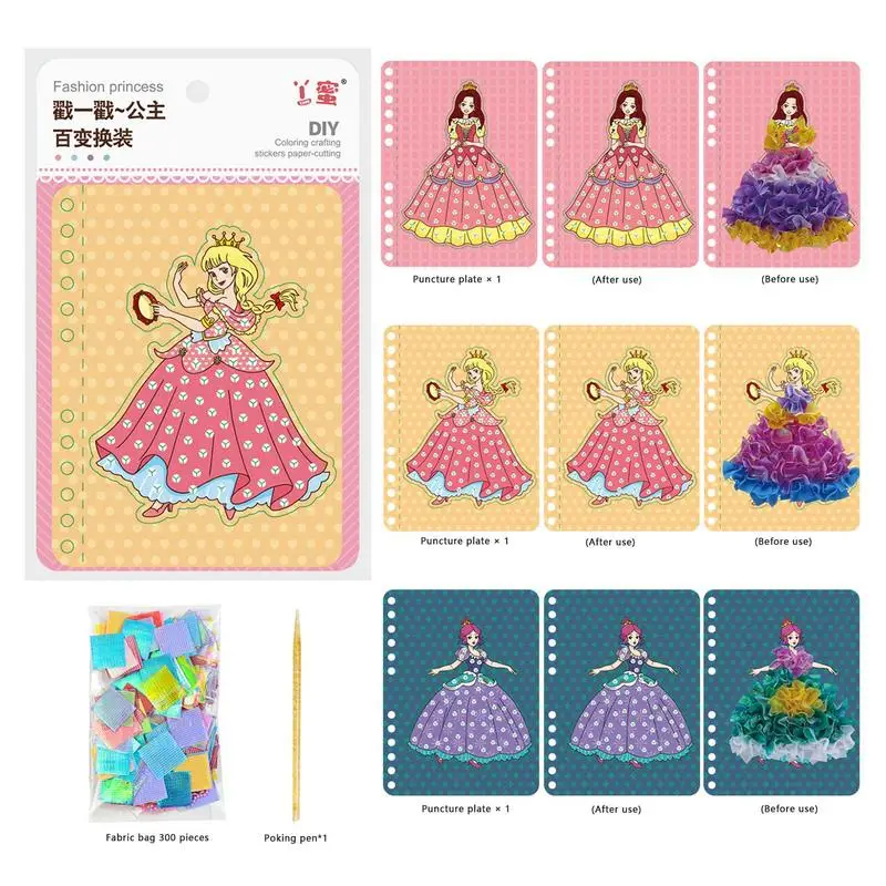 

Princess Dress Up Sticker Book Reusable Princess Stickers Make Your Own Princess Dress-Up Theme Activity Books Hand-Made DIY
