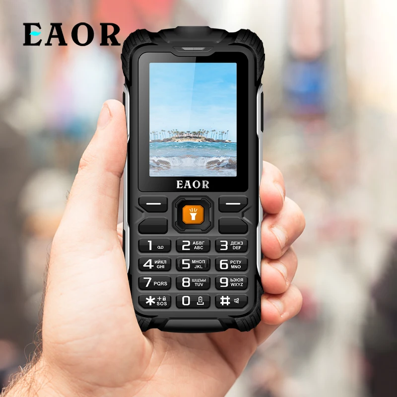 EAOR IP68 Waterproof Anti-fall Rugged Phone 3000mAh Power Bank  Dual SIM Keypad Phone Feature Phone with Glare Torch Big Speaker