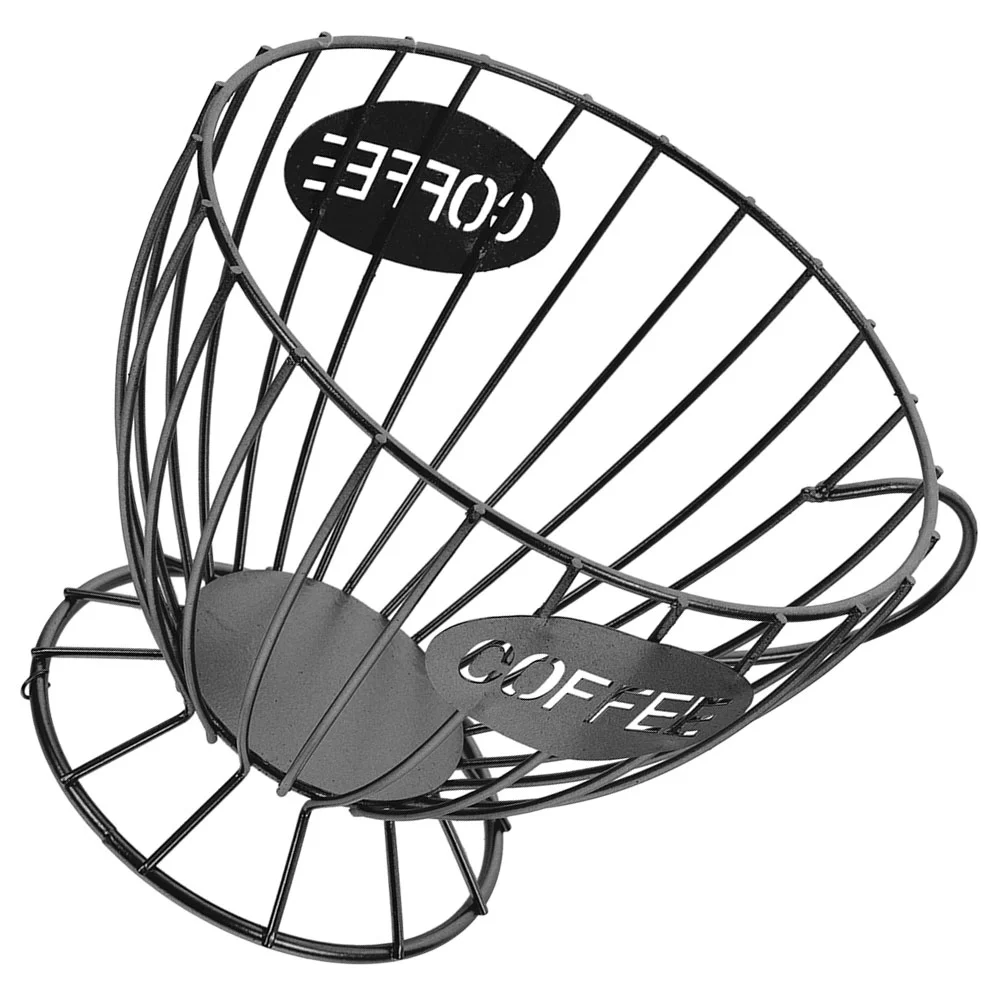 

Coffee Holder Coffee Pads Basket Iron Storage Basket Desktop Snack Storage Basket