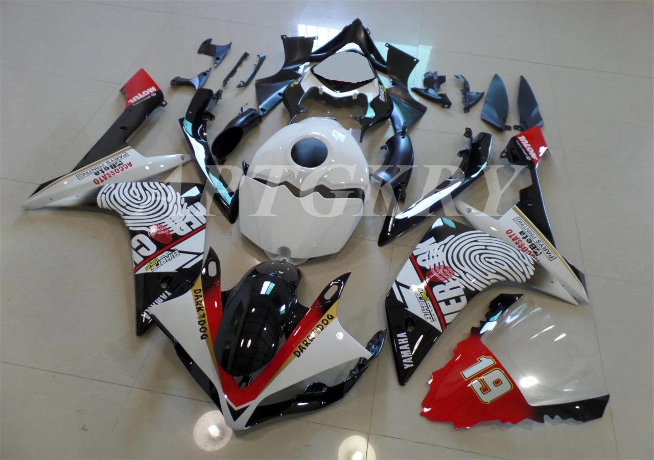 

New ABS Plastic Shell Motorcycle Fairing kit Fit For YAMAHA YZF R1 2007 2008 YZF-R1 YZF 1000R Bodywork set Custom White Red