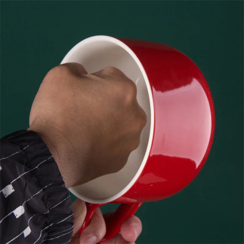 

700ml Coffee Mug Large Capacity Ceramic Breakfast Oatmeal Milk Tea Cup Instant Noodles Bowl Novelty Gifts Best For Your Friends