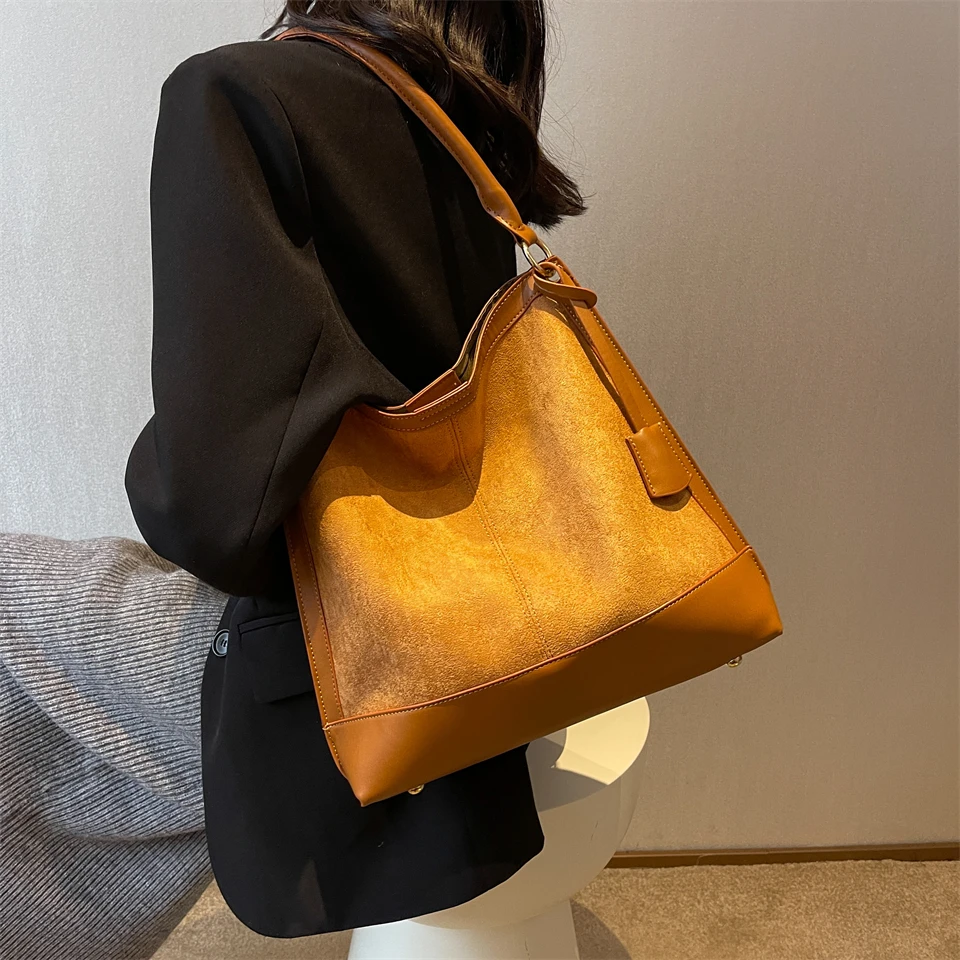 

Vintage Women PU Leather Tote Women Handbags Female Designer Large Capacity Leisure Ladies Shoulder Bags