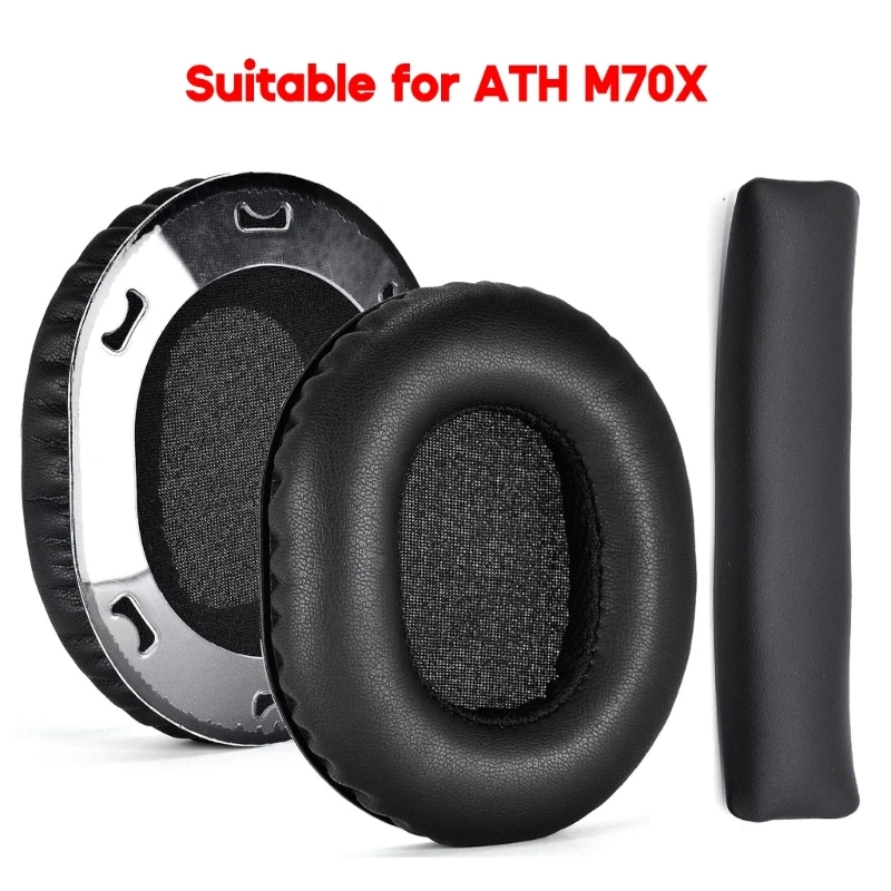 

Breathable Earpads Headband for ATH-M70X Headphone Ear Cushions Elastic Earpads Headphone Memory Foam Sleeve Ear Pads