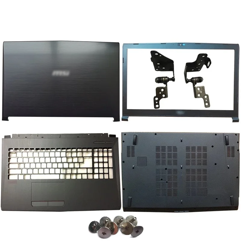 

NEW Laptop LCD Back Cover/Front bezel/Hinges/Palmrest/Bottom Case For MSI GP72 GL72 GL72M MS-1795 MS-1799 MS-179B Plastic