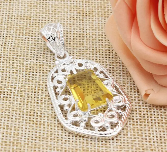 

ANGLANG Novel Designed Women Necklace Yellow Cubic Zirconia Unique Accessories for Party Fancy Gift Girl Statement Jewelry