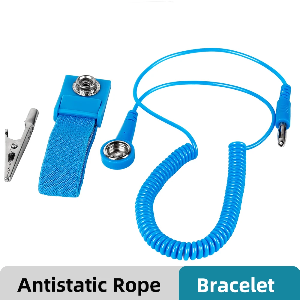 

Phone Repair Tools Adjustable Anti-static Bracelet Electrostatic ESD Discharge Cable Reusable Wrist Band Strap Car Supplies