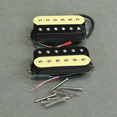 Flue 2pcs Alnico 5 Humbucker Pickup dupla bobina de bobina elétrica Pickup Neck e Bridge Zebra Color