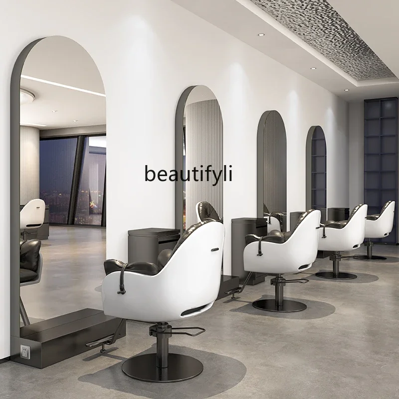 Зеркало для парикмахерской напольное зеркало из нержавеющей стали с