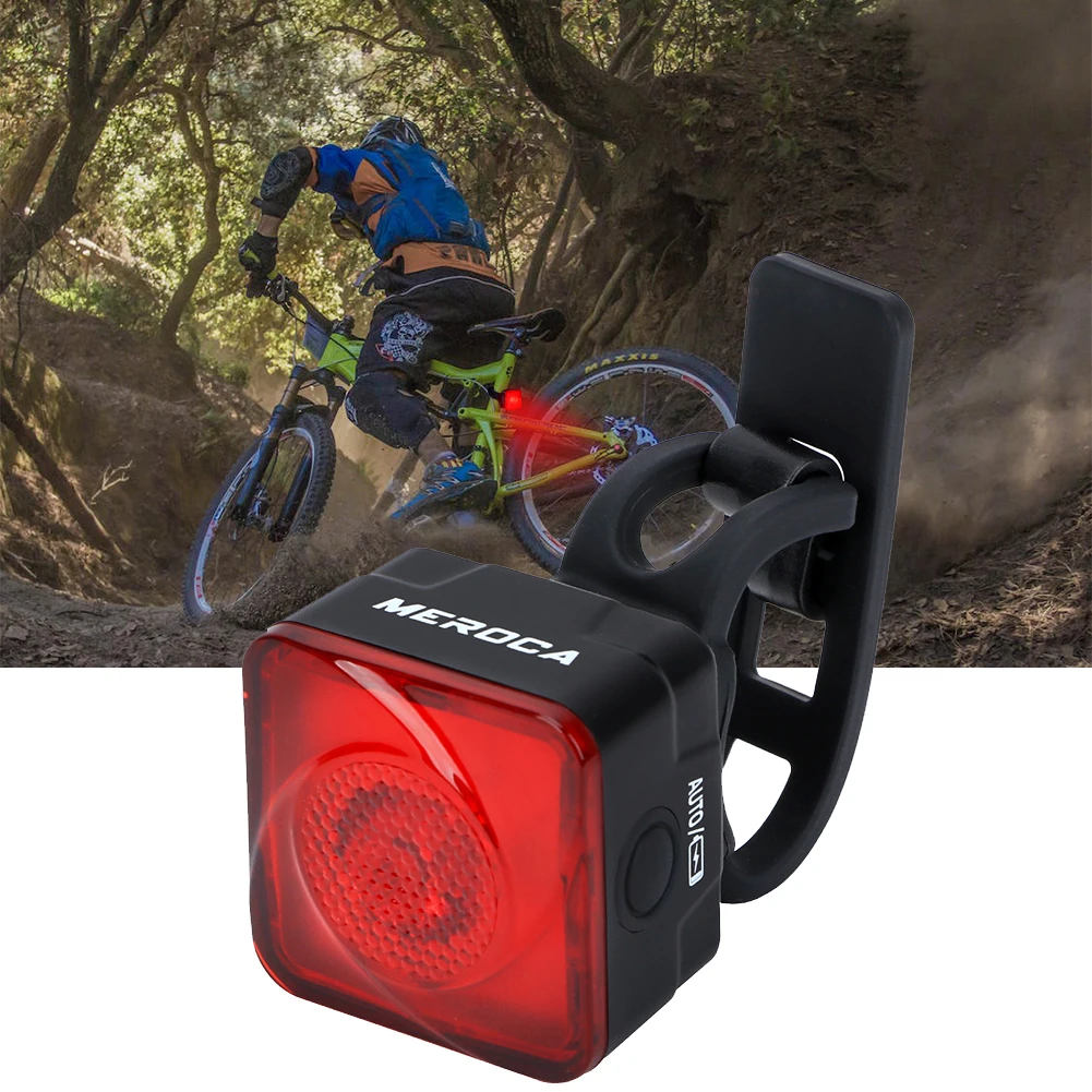 

MEROCA Bicycle Rear Light Intelligent Brake Sensor Lights N20B MTB Road Bike Night Travel Safety Lights Cycling Accessories