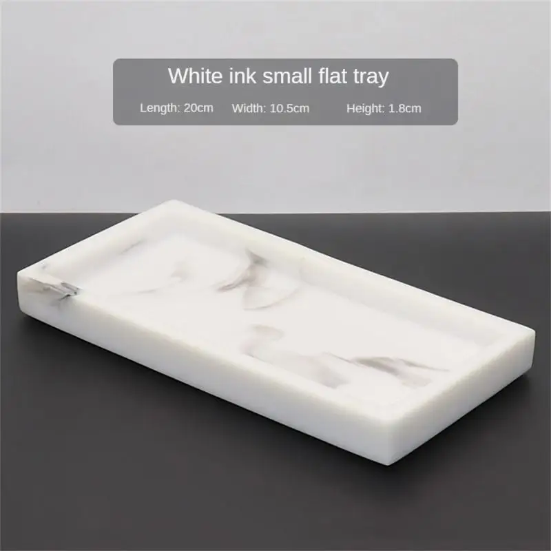 

Cosmetic Organizer 20x10.5x1.8cm Marble Texture Home Decor Non Slip Rectangular Storage Tools Flat Bottom Tray Mold Grouting