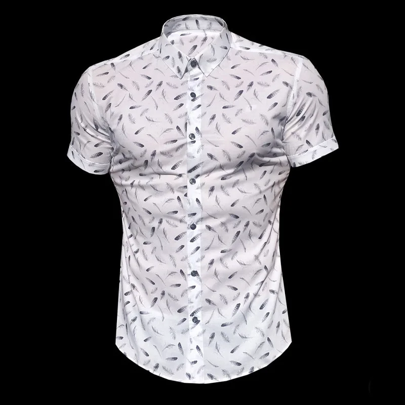 Hot Sale European American Men Clothing Letter Print Fashion Casual Shirt Single-Breasted Cardigan Short sleeves 2022 New Shirt