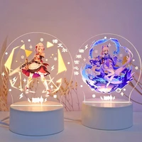 genshin impact led lights anime hu tao leds light for bedroom 3d night light figure lamp acrylic decoration control stereoscopic