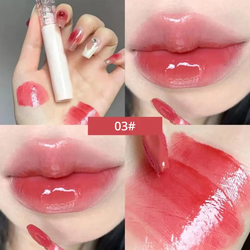 

Moisturizing Lip Glaze Transparent Toot Lip Gloss Plump Moisturizing Lip Oil Color Lip Brightening Liquid Milk Tea Color Gloss
