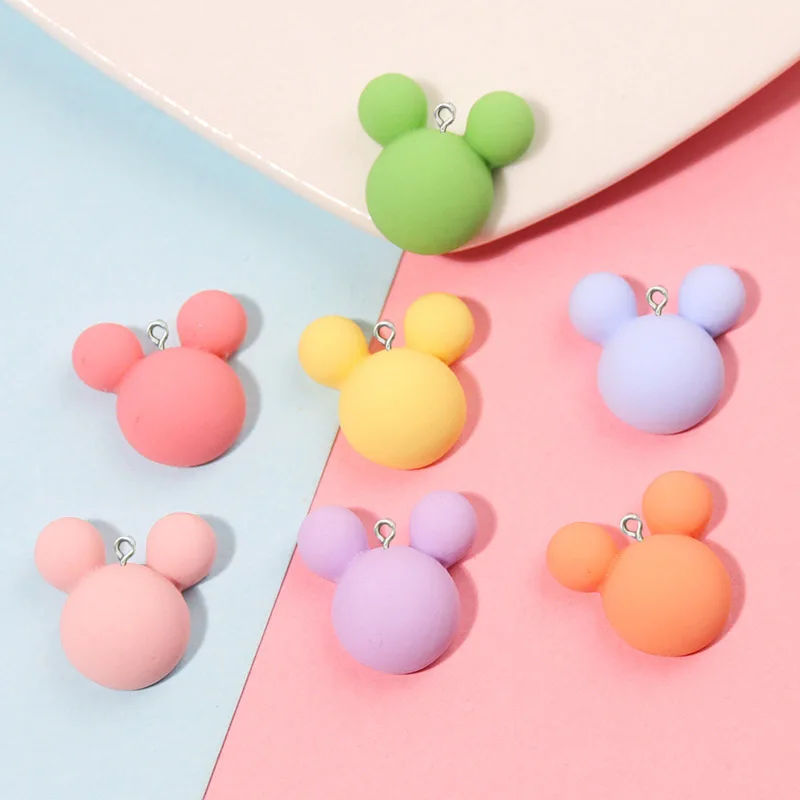 

10 шт. Разноцветные Подвески из смолы с головой мыши, фурнитура для изготовления поделок, ювелирные изделия ручной работы «сделай сам» для се...