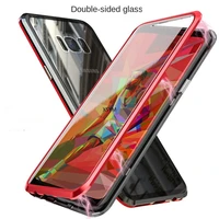 samsung a52 double sided glass magneto phone case for s20 s21 a51a52 a71 a72 note20 note21 all inclusive magnetic metal frame