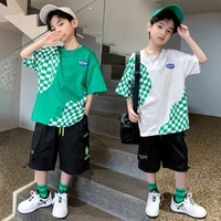 teenagers boys clothes sets summer 4 to 11 years old children fashion t shirts shorts 2pcs tracksuits for kids sports suit 2022