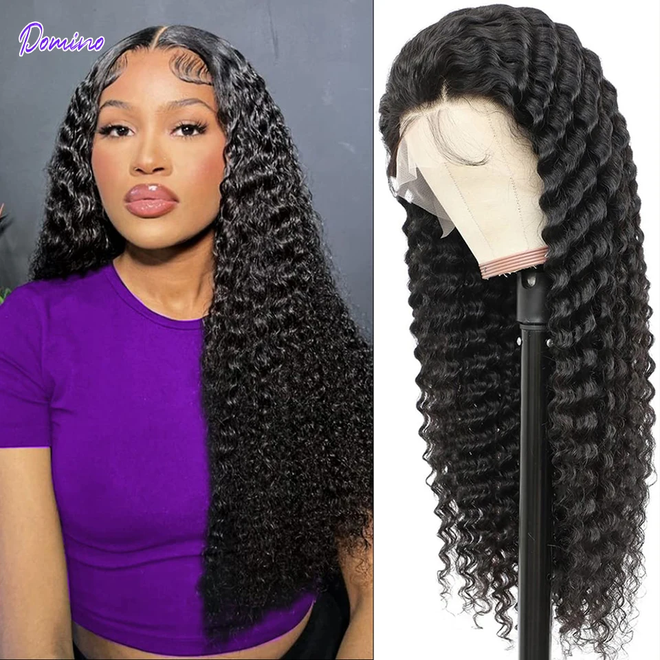 

Парик из натуральных волос с глубокой волной, без клея, 13x4