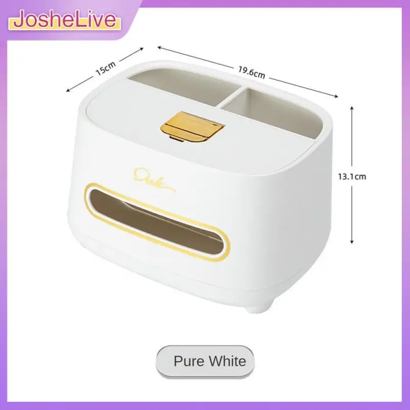 

Multifunctional Tissue Container Light Luxury Coffee Table Napkin Holder Hps Desktop Decorations Paper Drawer High-end Home