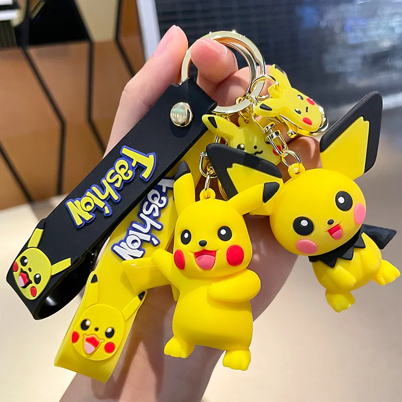 

Pokemon Keychain Pendant Toys Pikachu Pichu Raichu Mimikyu Togedemaru Cartoon Action Figure Fashion Bag Keyring Birthday Gifts