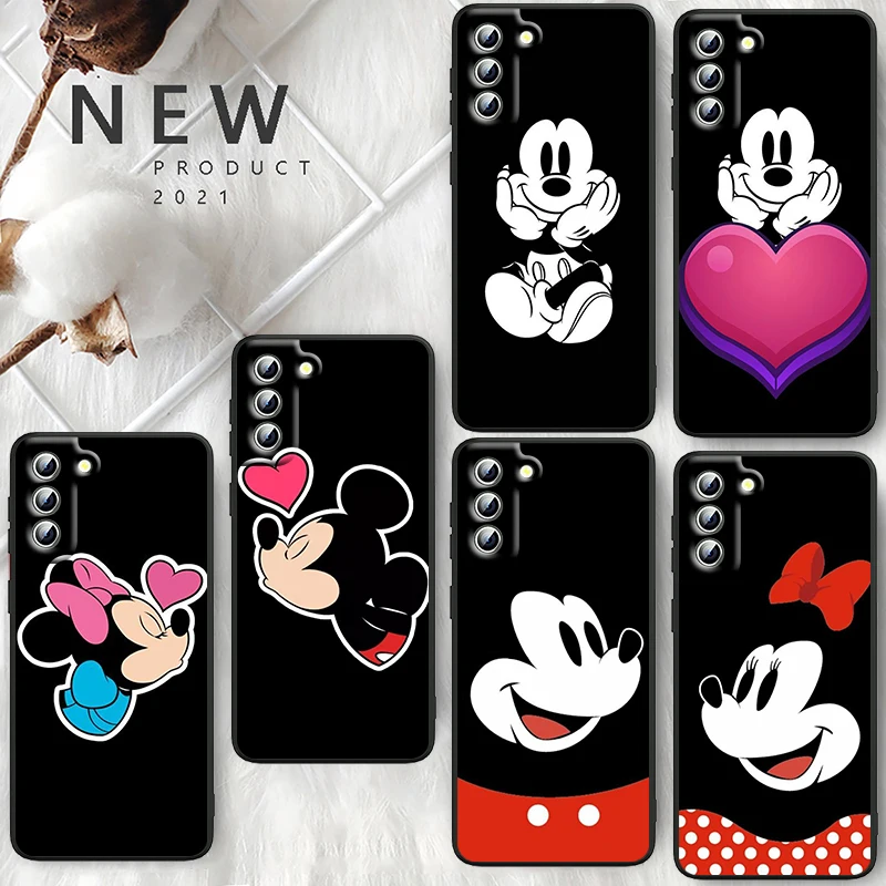 

Disney Mickey Minnie Avatar For Samsung Galaxy S22 S21 S20 FE Ultra Pro Lite S10 5G S10E S9 S8 S7 Plus Edge Black Phone Case